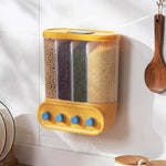 conteneur mural transparent grains moderne pratique autoadhésif multiple couleurs distributeur économique cuisine