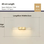lampe miroir moderne noire fixée mur led patch light chambre salle bain