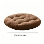 coussin sol rond velours méditation yoga confort moderne bleu marron jaune