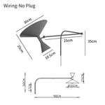 lampe murale moderne conique blanc noir gris fixée mur éclairage quotidien minimaliste