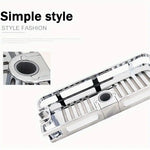 porte savon mural chrome moderne réutilisable deux compartiments lisses fixations ab