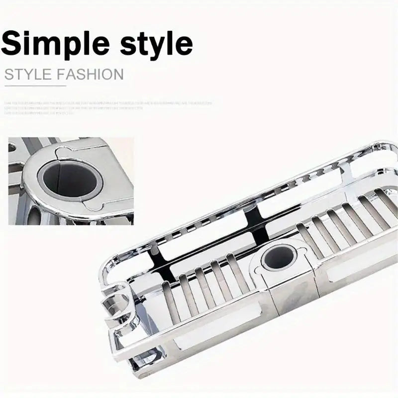 porte savon mural chrome moderne réutilisable deux compartiments lisses fixations ab
