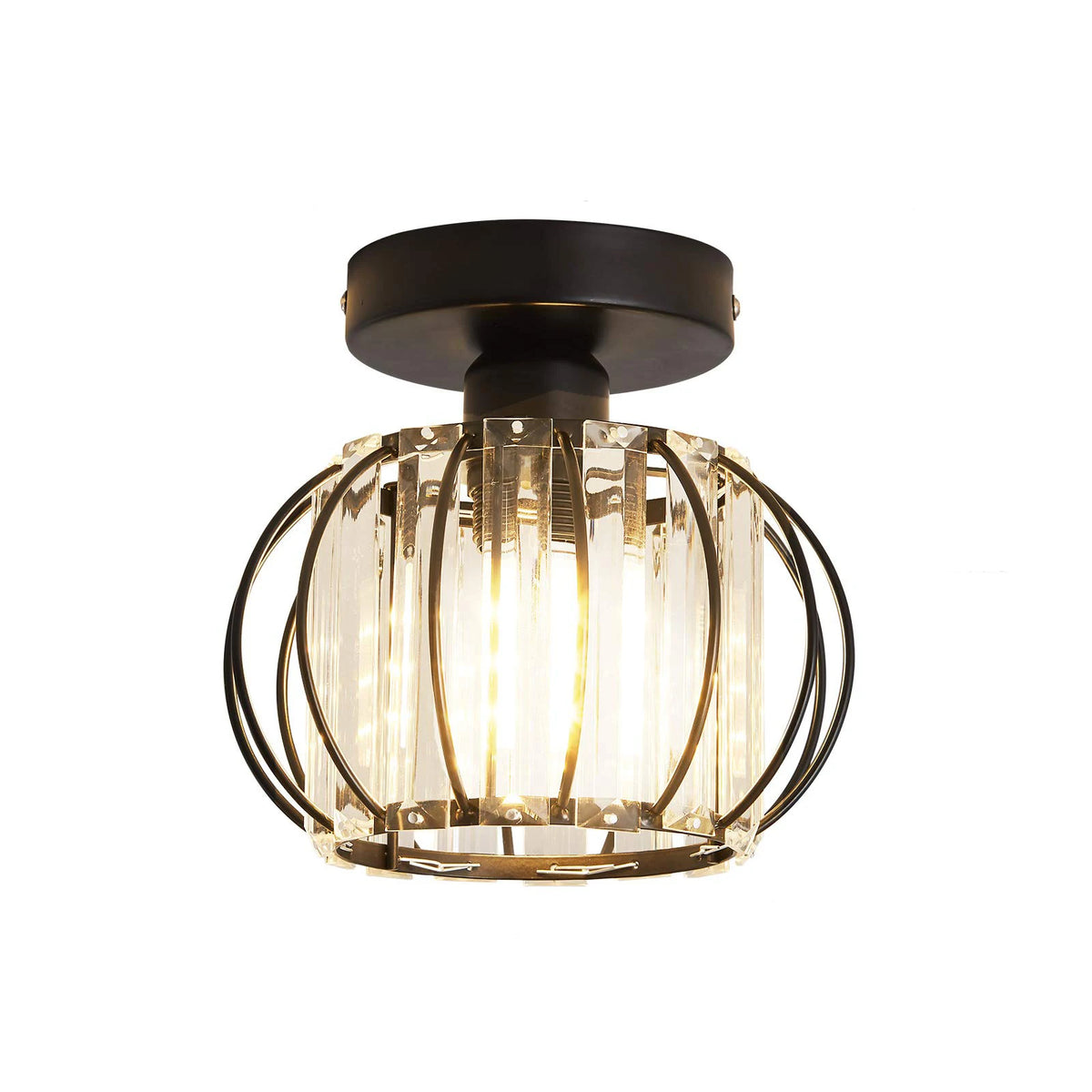 Lampe moderne or noir transparent acrylique éclairage chambre entrée étude