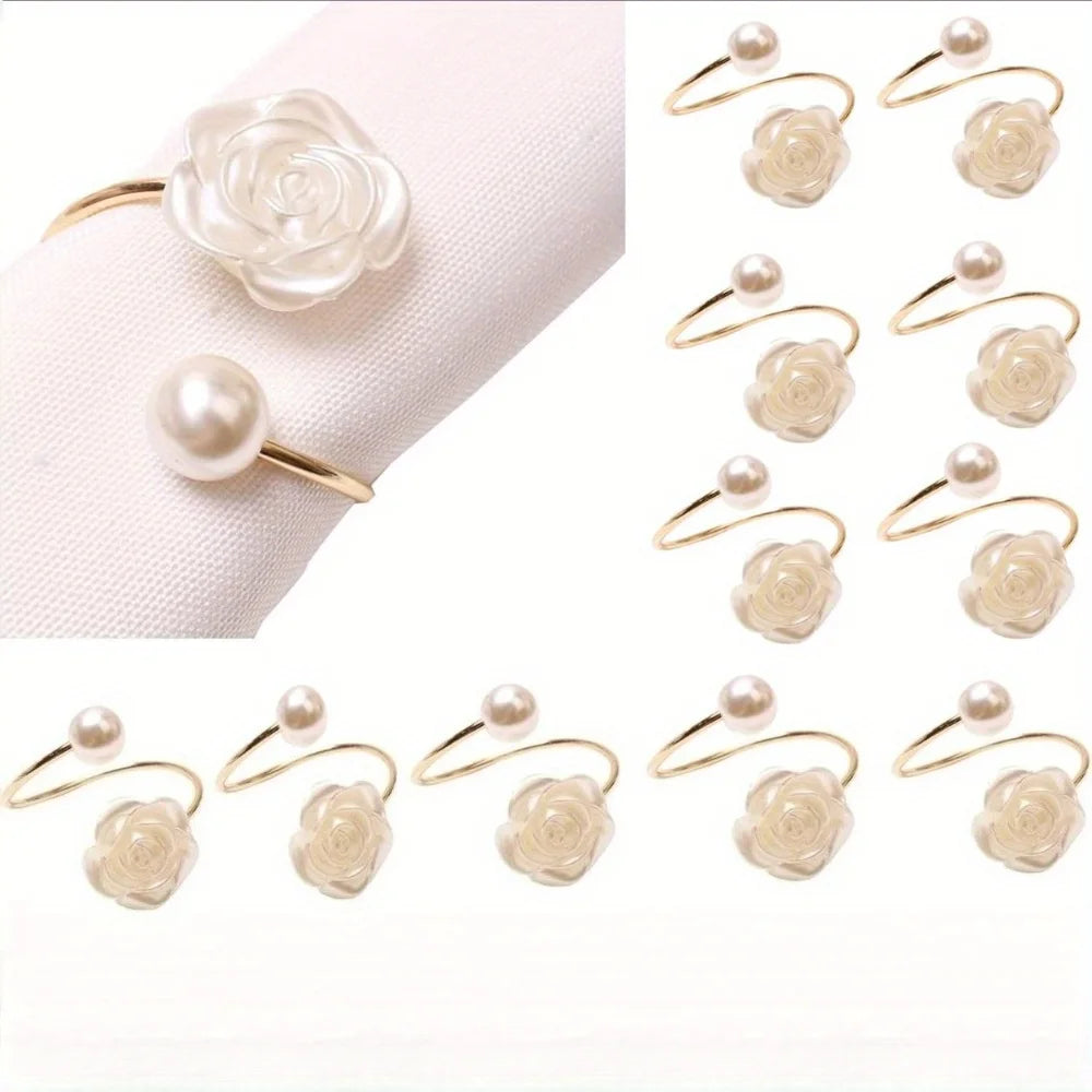 porte serviettes décoratifs rose or blanc imitation ajustables table événementnels élégants
