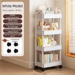 chariot rangement acier inoxydable blanc noir moderne utilisation multiple réutilisable multifonctionalité roulettes universelles
