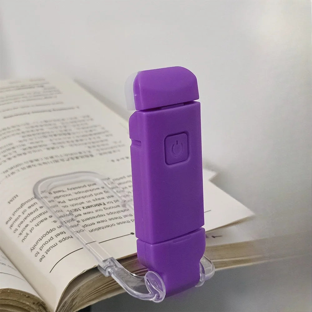 lampe lecture pliable transparente moderne rechargeable usb blanc clips fixe nocturne portable