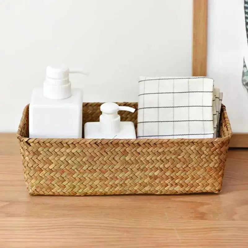 paniers rangement vannerie naturelle tissage traditionnel stockage organisation kitchenettes