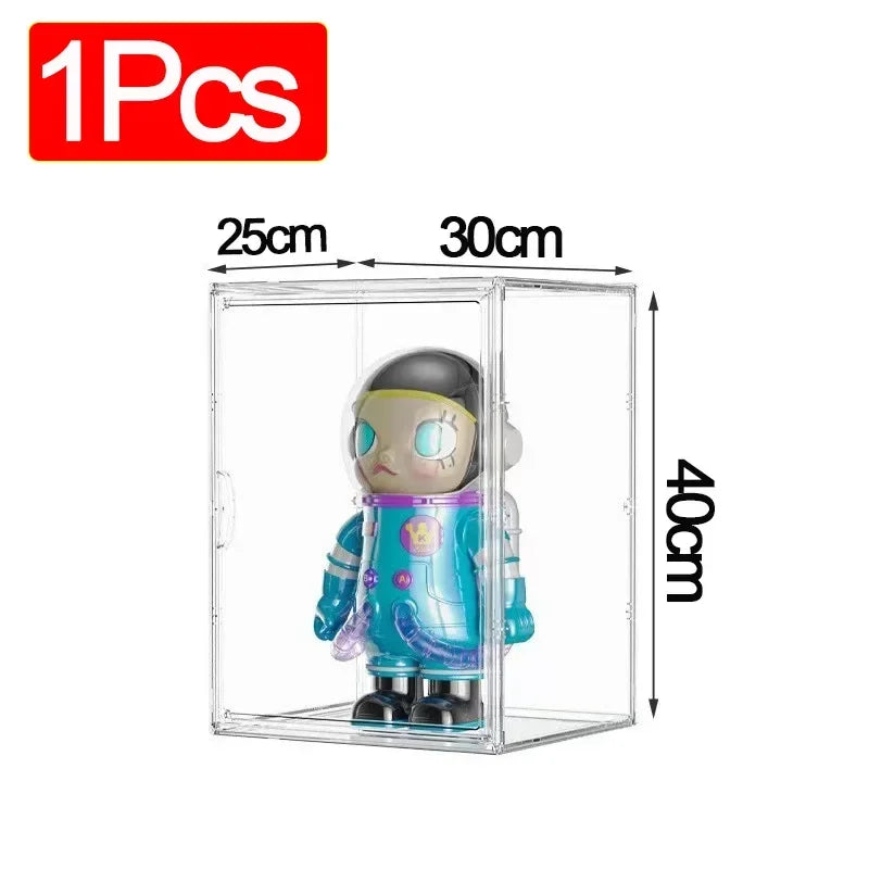 boîtes rangement transparentes acrylique grandes capacités figurines jouets makeup organisation moderne minimalistes