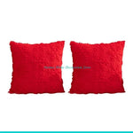 taies d'oreiller décoratives rouge moderne 45x45cm tissu polyester coton respectueux environnement coussins