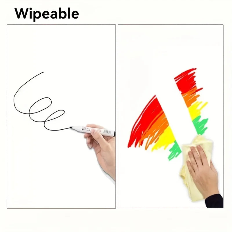 tableau blanc effaçable adhésif mur pvc blanc moderne 45cm 60cm 2m enfantsécole supprimernettoyer effacer