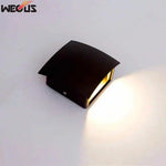 applique murale led moderne noir ip65 résistante extérieur intérieur fixations vis