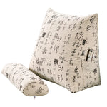 coussin triangle blanc imprimé tour eiffel moderne oreiller amovible lavable bohème