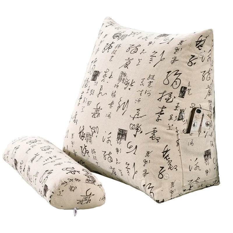 coussin triangle blanc imprimé tour eiffel moderne oreiller amovible lavable bohème