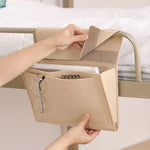 organisateur mural velours beige compartiments moderne velcro rangement chambre salon multifonctionalité