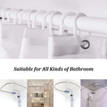 rideau douche personnalisable motif floral moderne polyester ø12 crochets blancs