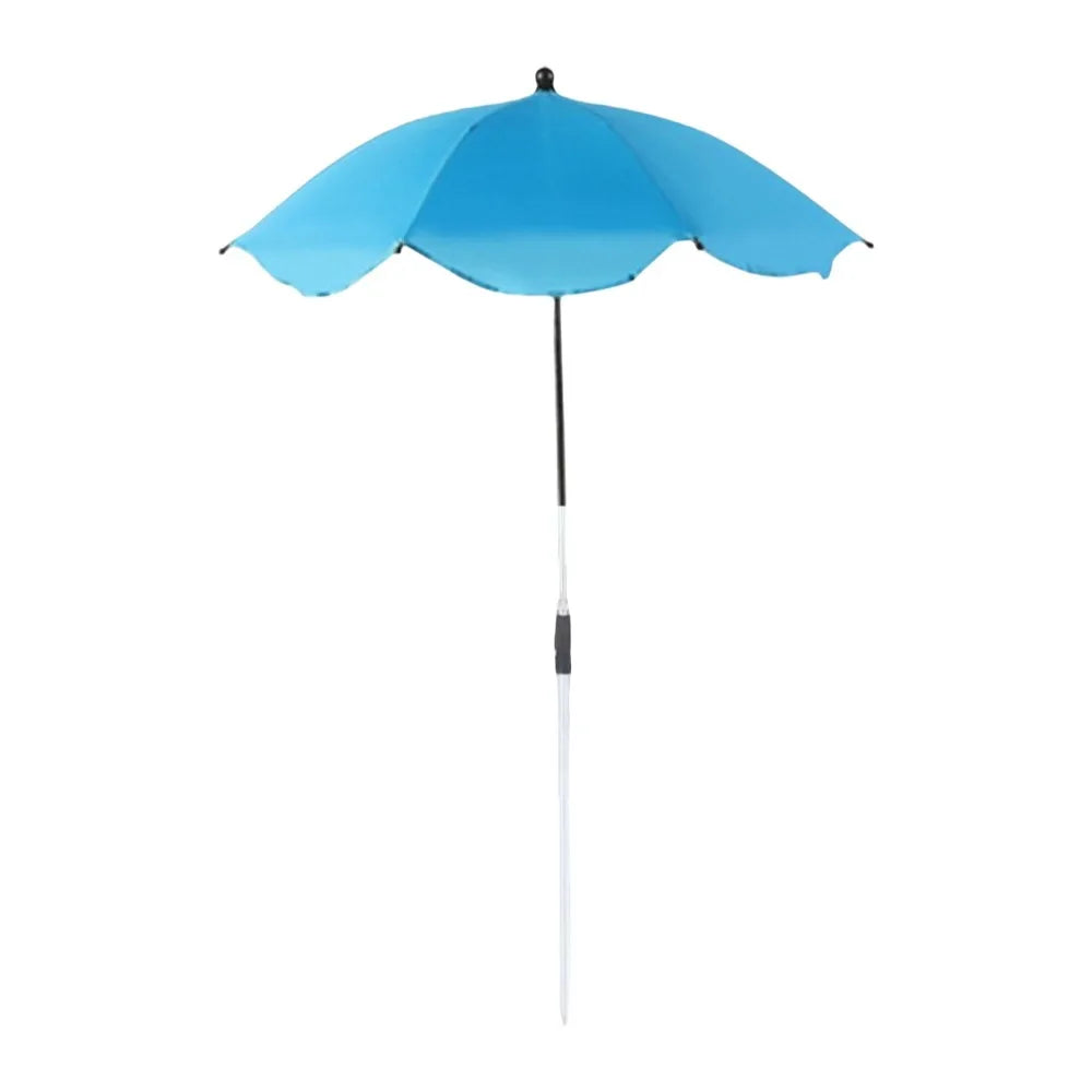 parasol télescopique réglable fibre végétale 65cm moderne noir bleu rose rouge vert orange violet