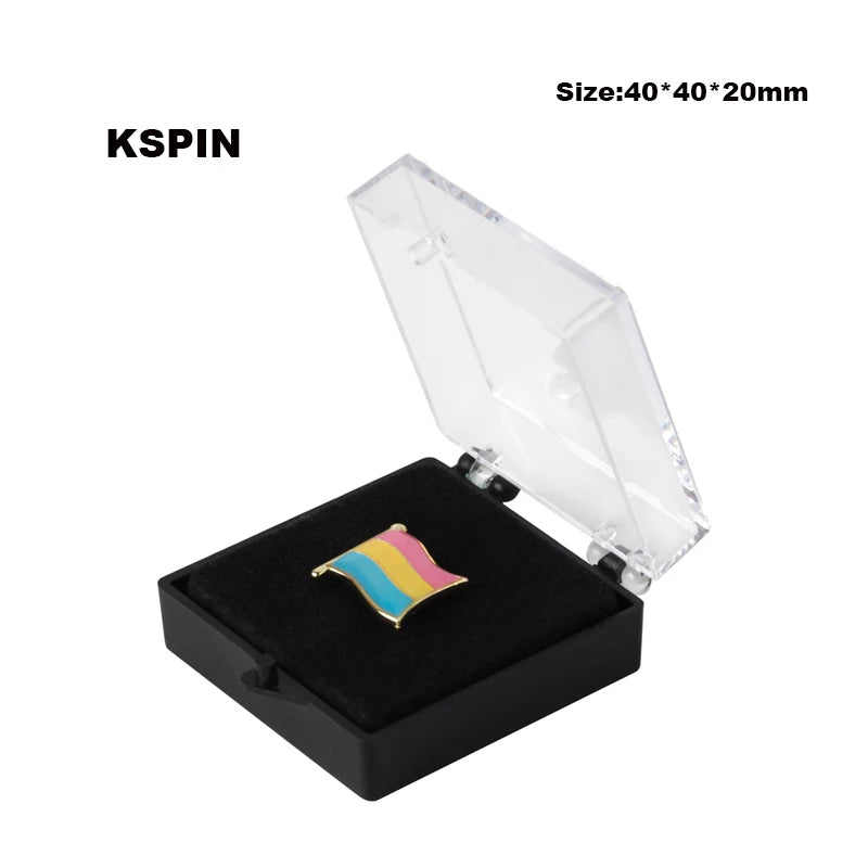 boîtes rangement bijoux transparentes noires modernes 40x40x20mm 24 pièces