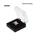 boîtes rangement bijoux transparentes noires modernes 40x40x20mm 24 pièces
