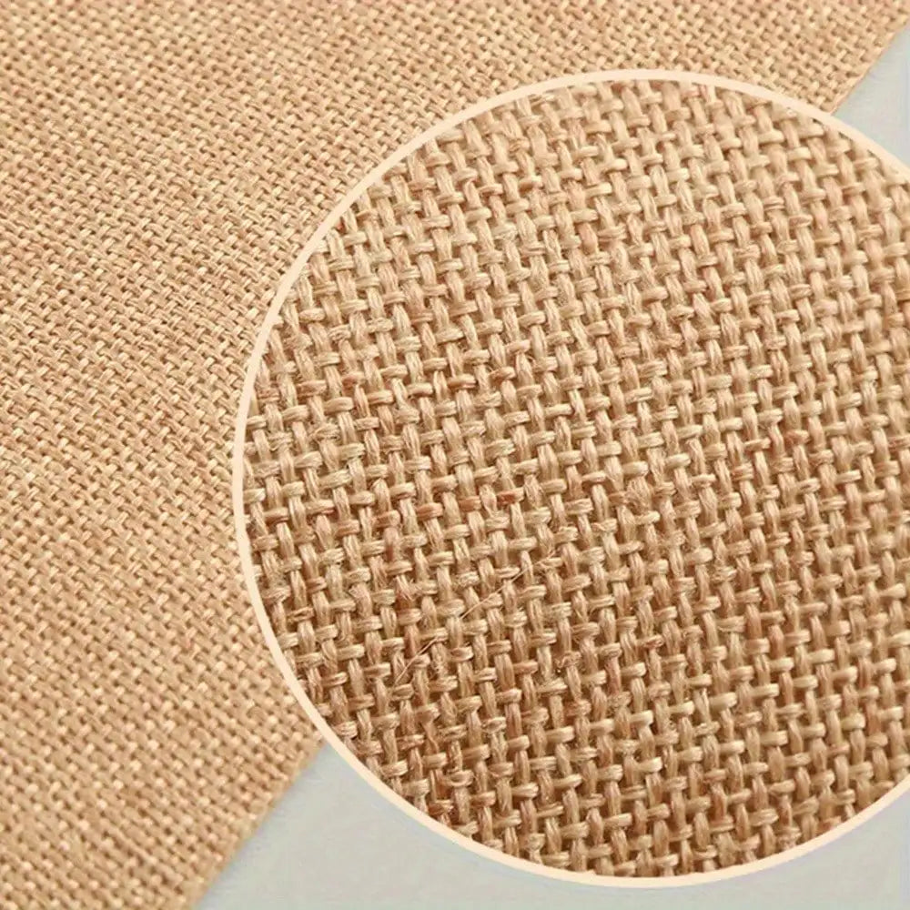 papier autocollant toile jute rustique marron foncé beige clair blanc imitation lin naturel 148cm