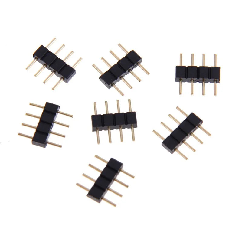 connecteur led rgb noir broches double rangée 10 pièces broches dorées bande led 2835