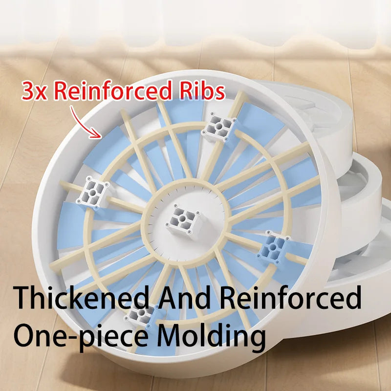 supports rotatifs pots fleurs blancs rond minimalistes roulettes pivotantes plastique opaques