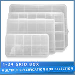 boîte rangement transparente plastique réutilisable moderne 10 12 15 24 cases poignée organisateur articles