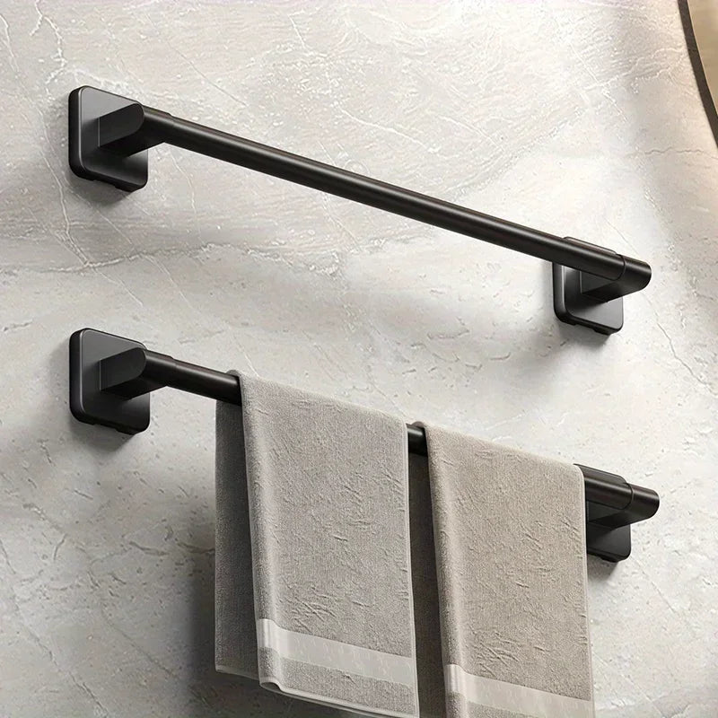 porte serviettes mural adhésif noir moderne sans perçage rack serviettes cuisine salle bain support