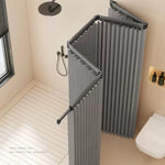 rideau plissé gris moderne pliable vis fixations salle bain étanche polyester
