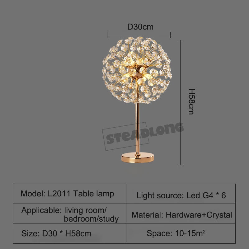 lampe sol moderne or cristal élégante base plate chambre coucher led