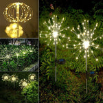 décoration extérieure solaire guirlande led pissenlit feu d'artifice multicolore festive jardin mariage