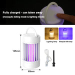 lampe anti moustiques rechargeable usb blanc noir rayures modernes compactes poignée notice câble