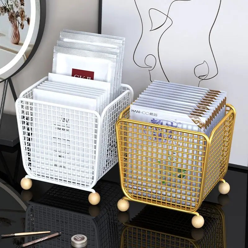 panier rangement aluminium réutilisable blanc or noir multiple utilisations respectueux environnement