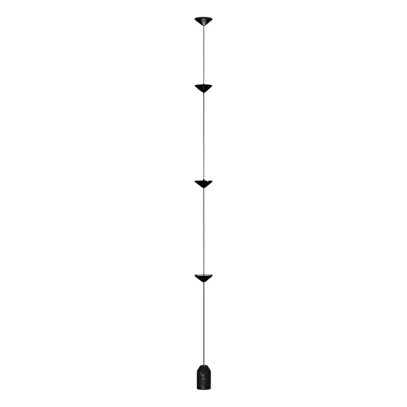 lampe suspension contemporaine marbre noir sources lumineuses 11 15w led noire dorée