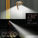 lampe frontale noire jaune rayures bandeau semi transparent led ceinture ajustable interface type contraction