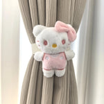 pinces rideau hello kitty kawaii blanc bleu rose peluche douce deux pièces