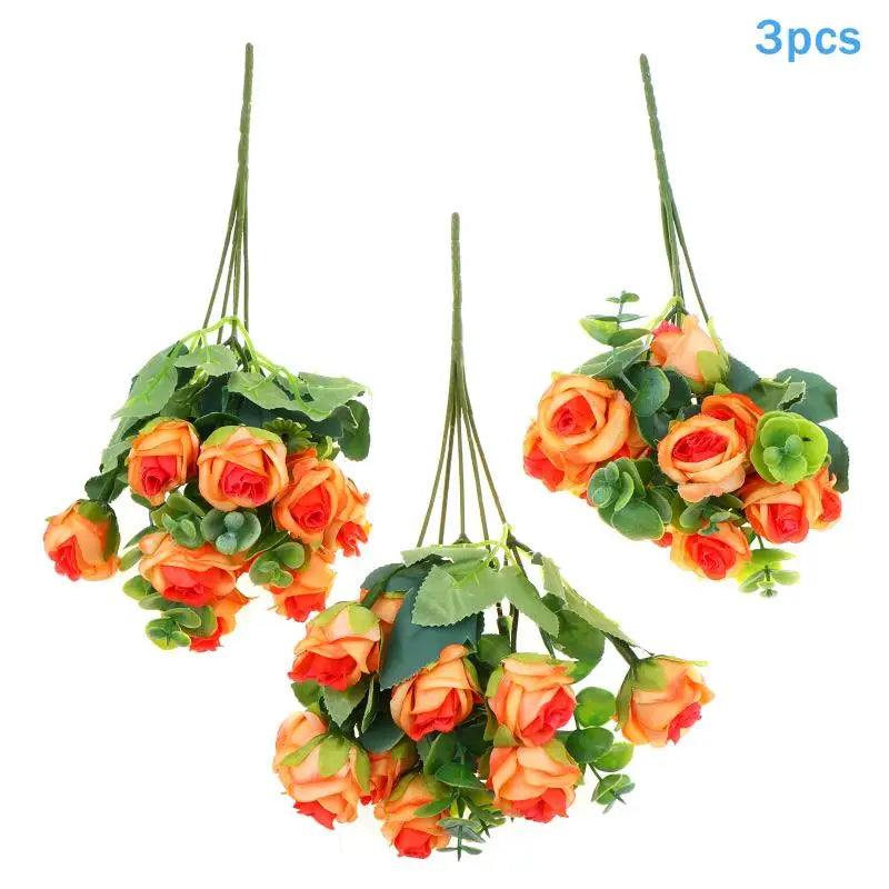 décoration intérieure bouquet roses artificielles modernes élégantes vase transparent anniversaire mariage