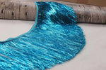 ruban frisé franges brillantes or multicolore décoratif textile maison 20cm longueurversible utilisation