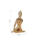 statues yoga pose or moderne minimaliste collection noël décoration intérieure gift brillant