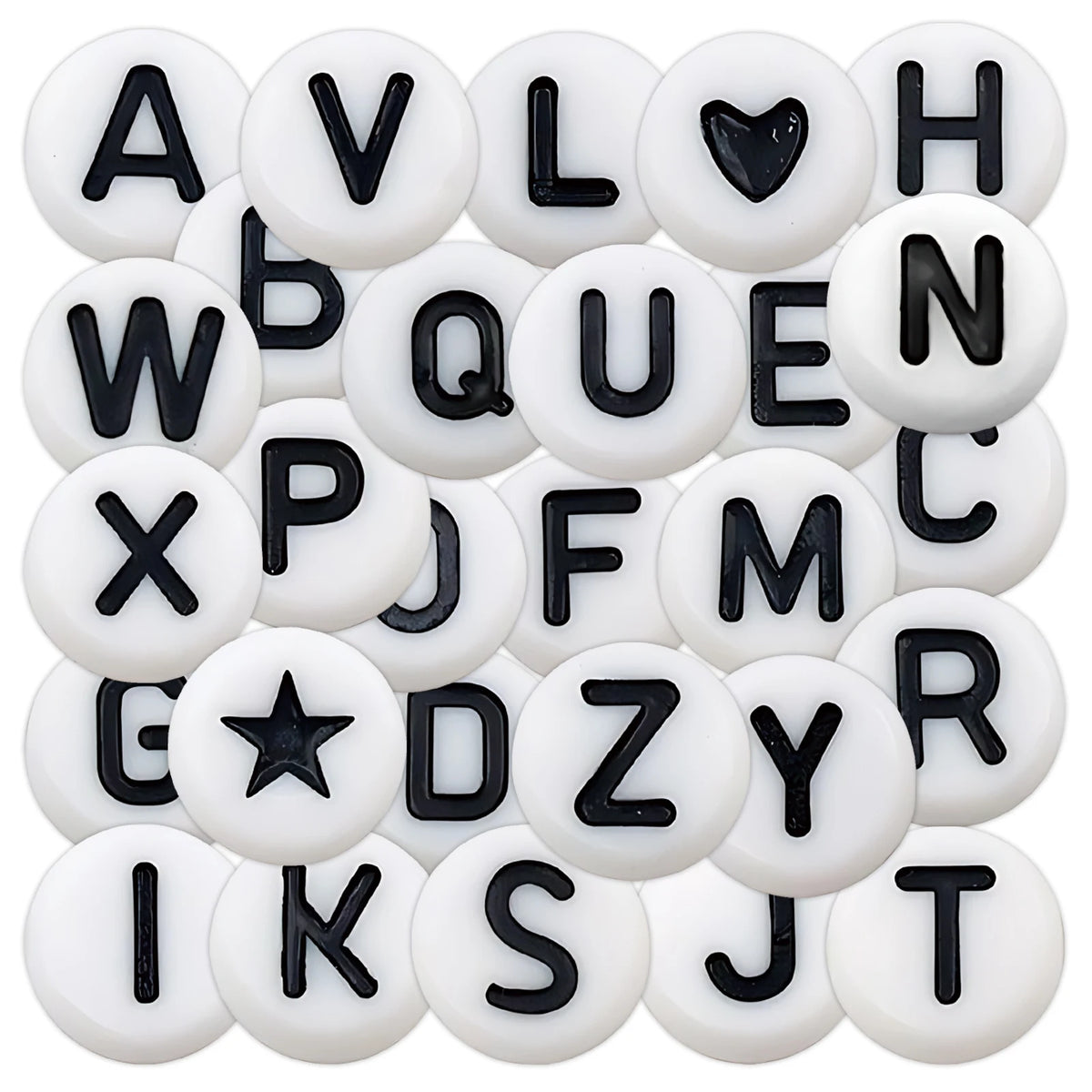 lettres alphabet adhésives blanches noires relief classique scrapbooking bricolage artisanat journal lettres formesscriçãoń