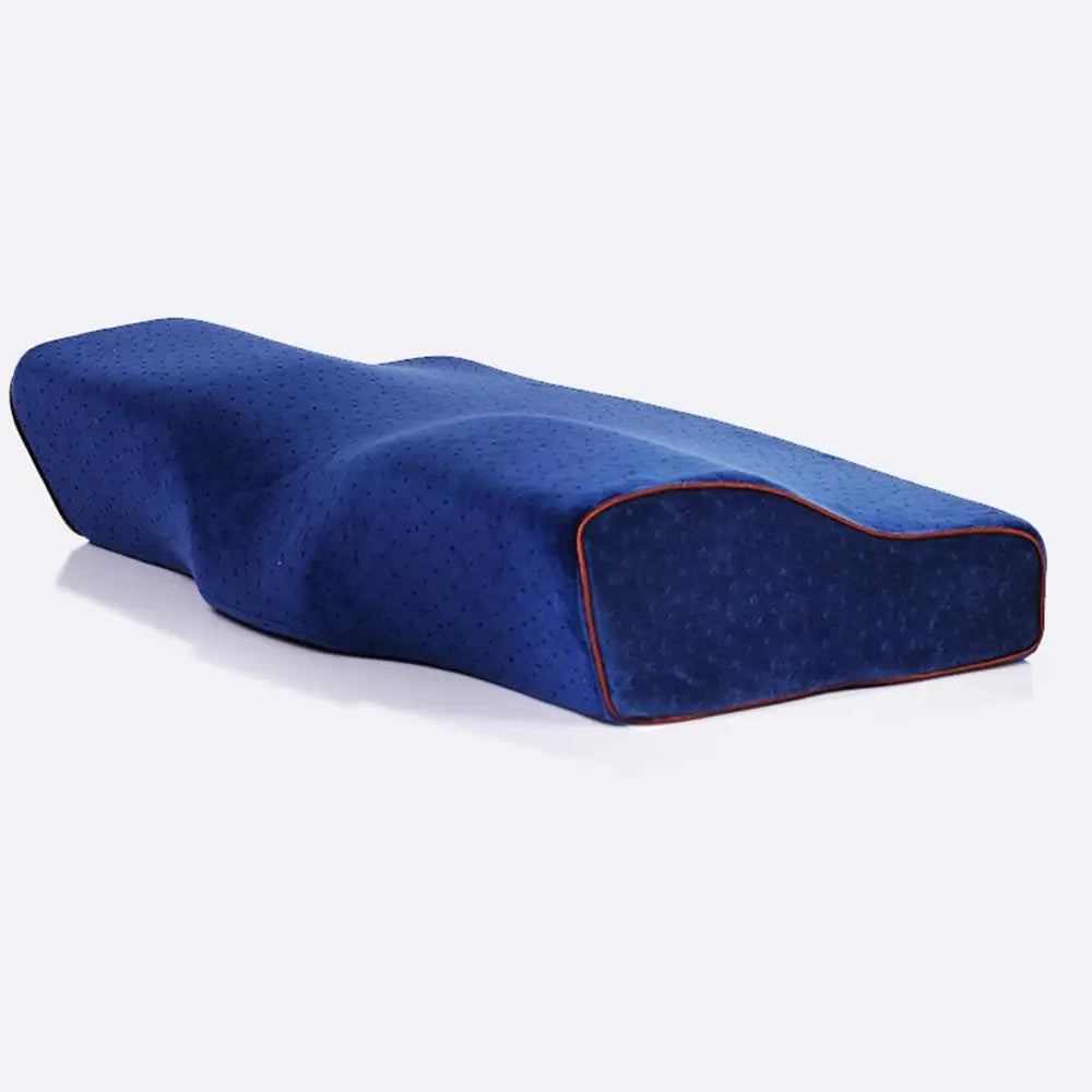 taie d'oreiller microfibre bleu foncé coussin ergonomique jacquard respectueux environnement