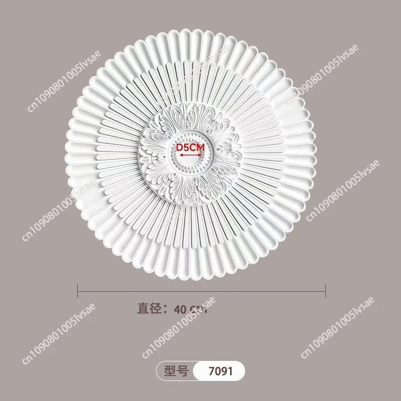 decoratif blanc ornements floraux classique diametre 40cm 50cm 60cm 76cm