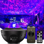 projecteur led noir transparent nébuleuse moderne télécommande bluetooth effets sonores relaxation fête