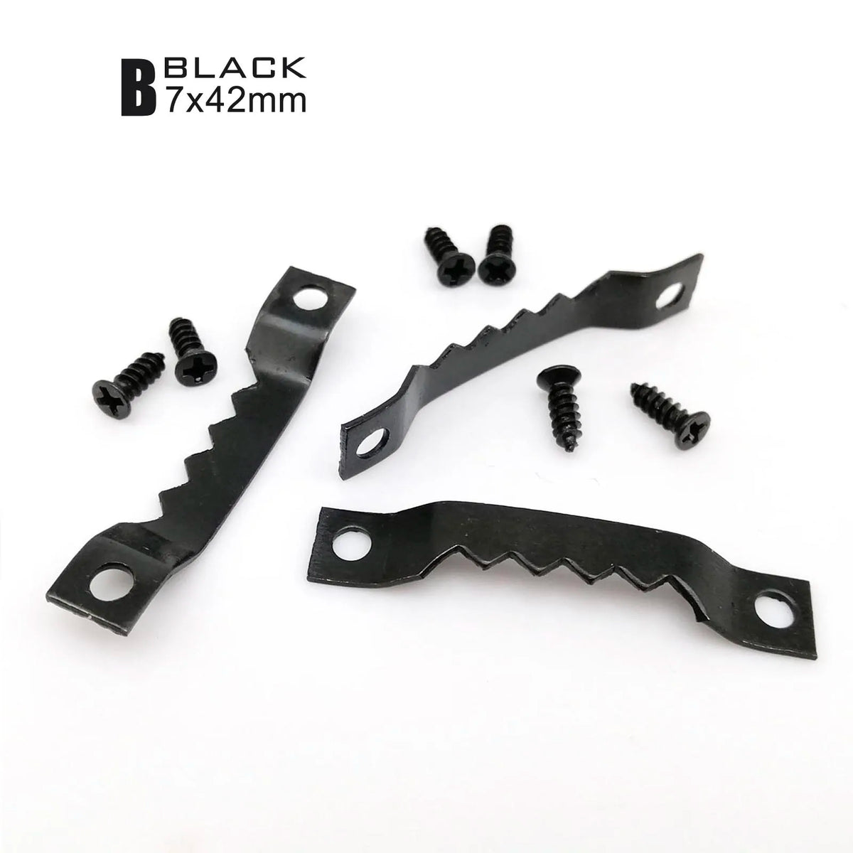 clips métalliques or noir argent rayures horizontales modernes vis différentes tailles