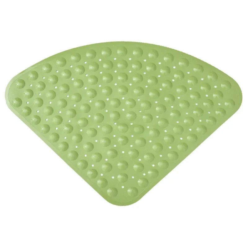tapis douche moderne bleu clair perforé anti dérapant adhésif salle bain 54cm 54cm