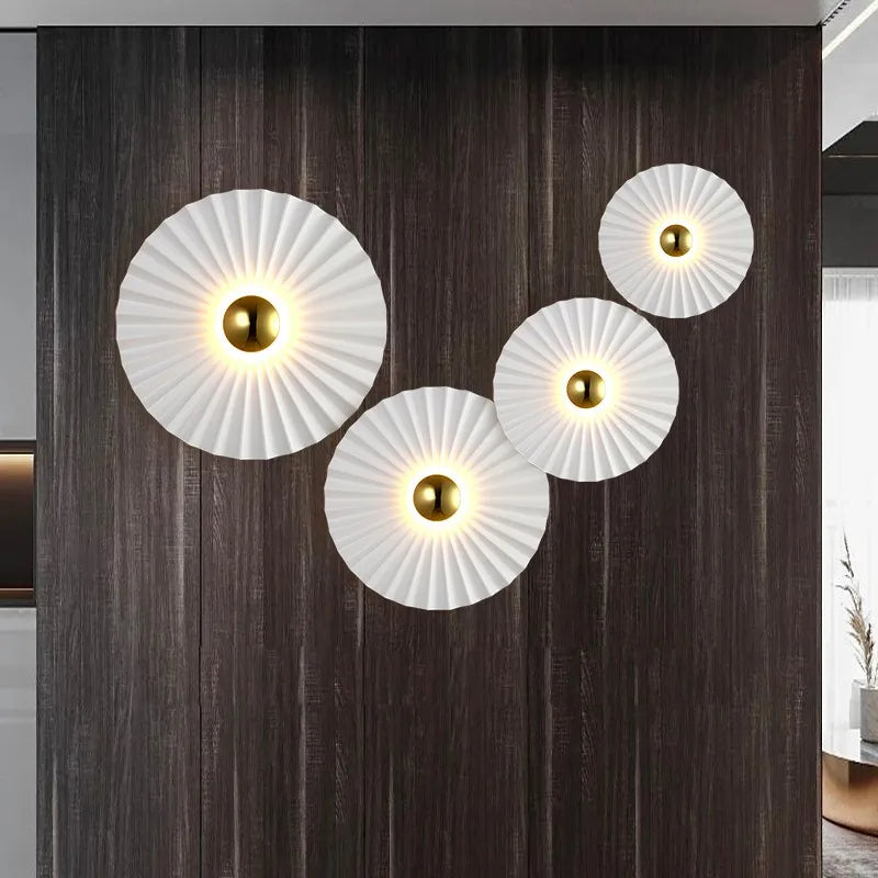 appliques murales moderne blanc doré minimaliste éclairage quotidien chambre cuisine salle manger