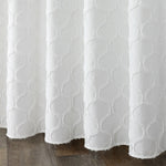 rideau douche polyester géométrique moderne diamants losanges blanc opaques