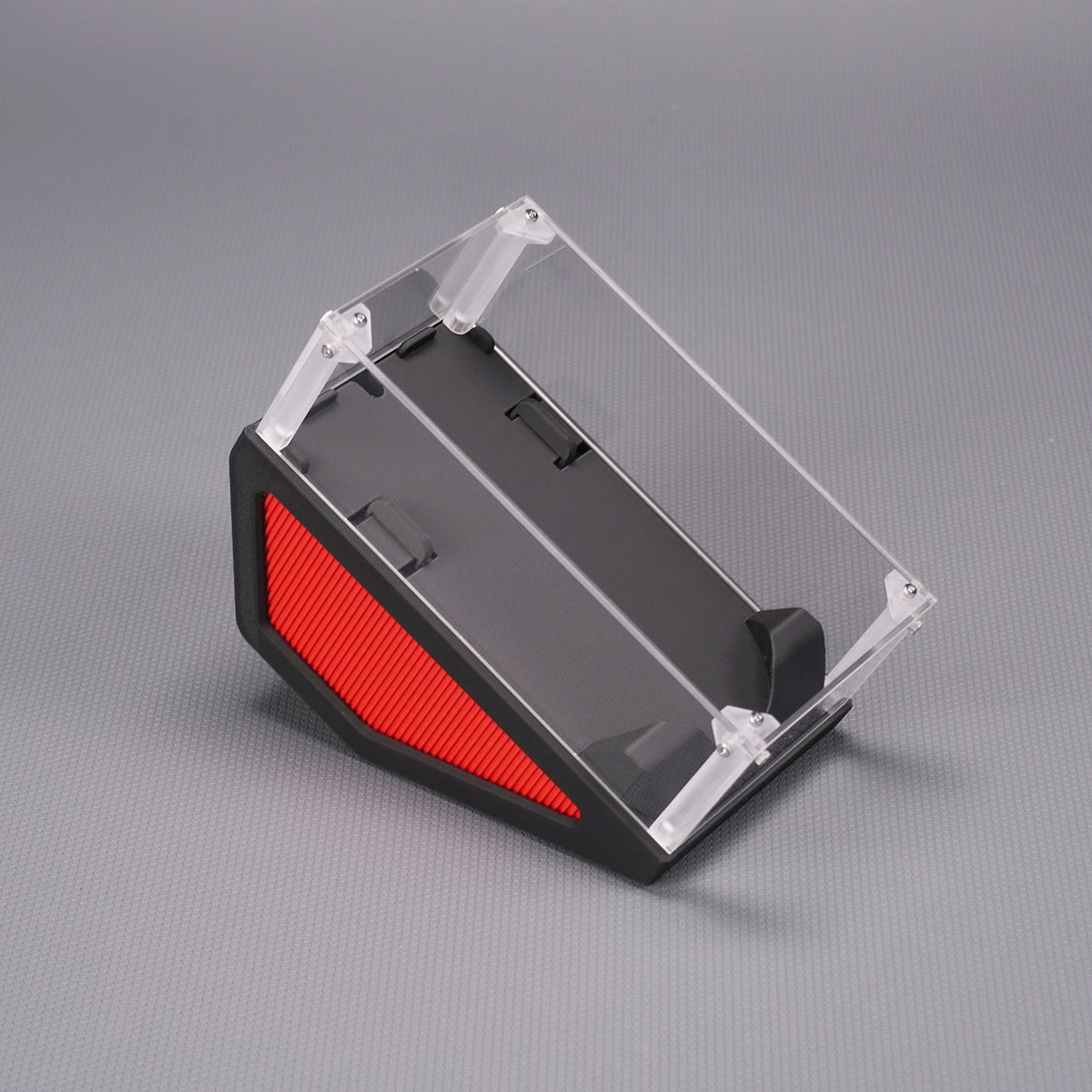 support souris transparent moderne clips ventilation jeu acrylique minimaliste đen trắng