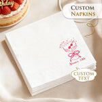 serviettes papier personnalisées imprimées blanc festif occasion mariage anniversaire baptême événement