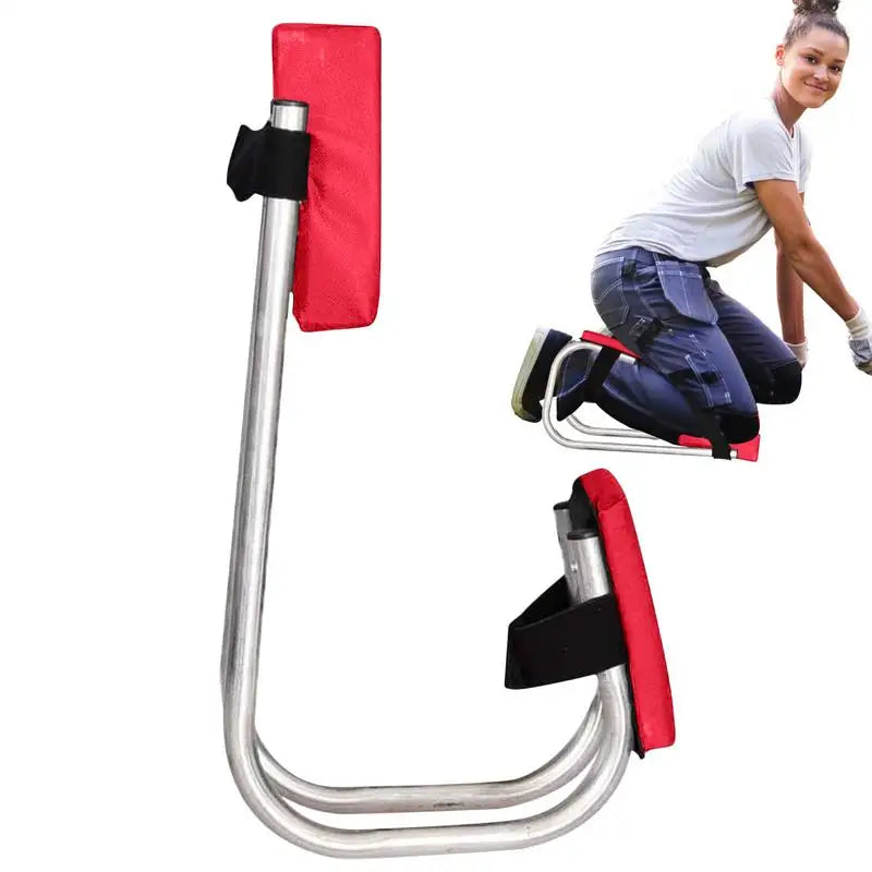 siège genou rouge noir confortable ergonomique tissu souple adhésif ajustable jardinage moderne pratique