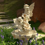 fontaine résine fées enfant aquatique decoration intérieure basse transparente fleuri maison
